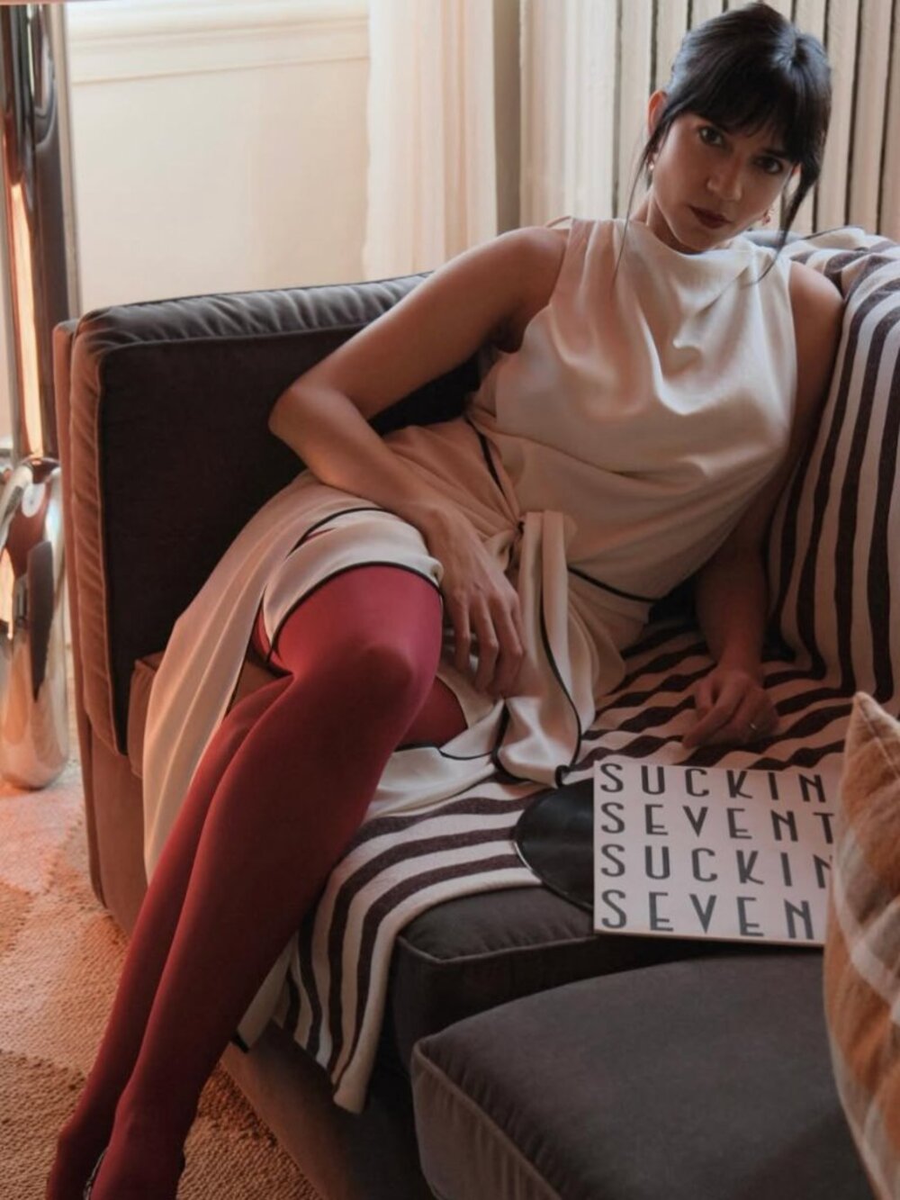 LINGER TIE MIDI DRESS | HUSK - THIRD FORM